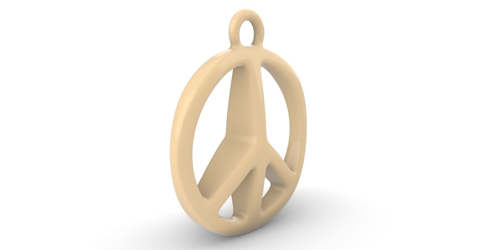 Peace Pendant 3D print model_1