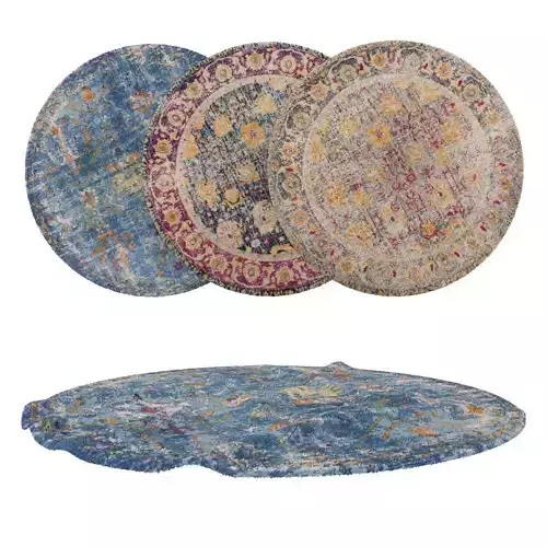 Round Rug Set 114