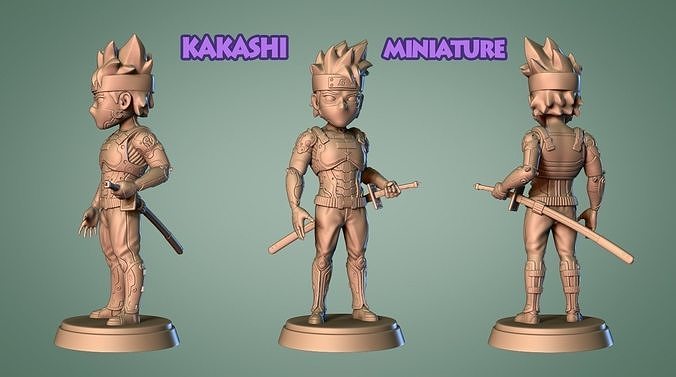 Kakashi with cifi gear Miniature -Mini FanArt  3D print model