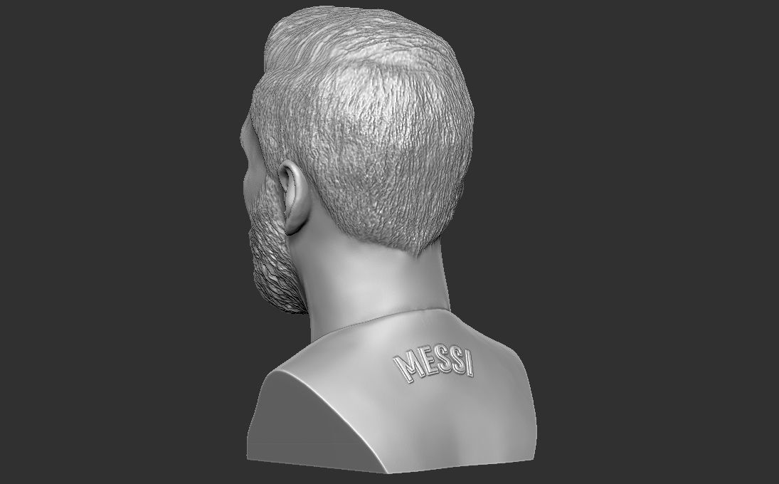 Leo Messi in PSG bust 3D printing ready stl obj formats 3D print model_28