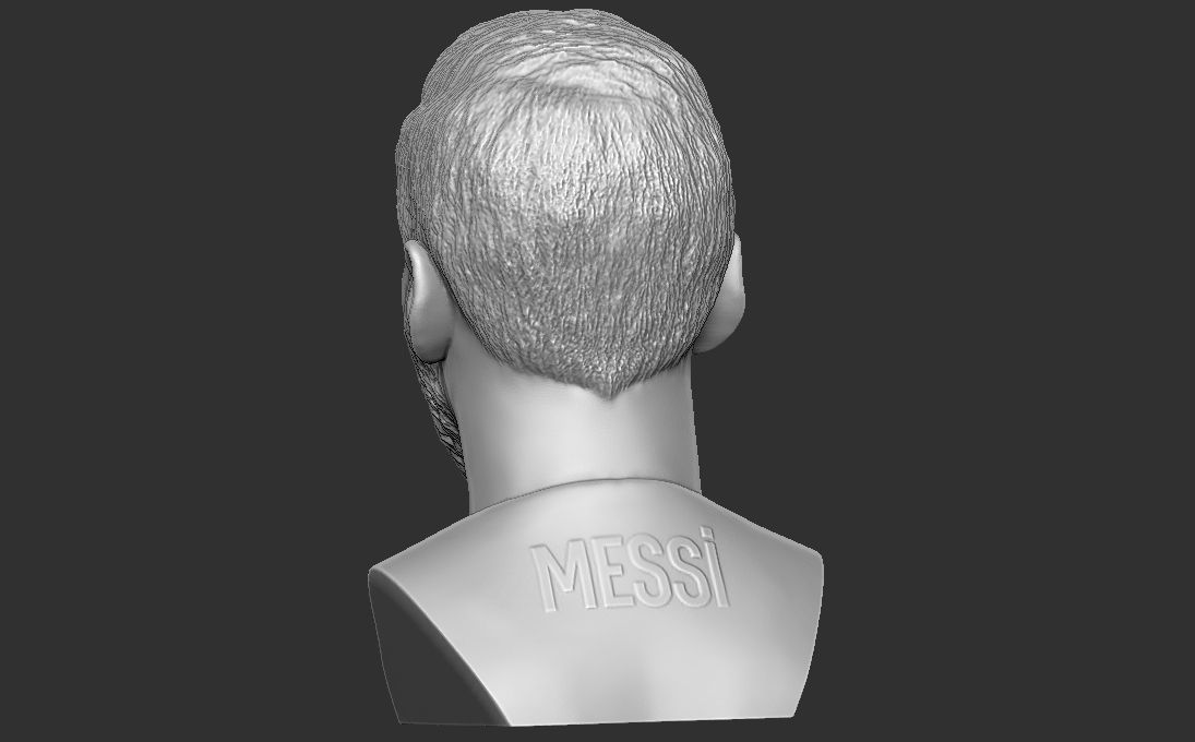 Leo Messi in PSG bust 3D printing ready stl obj formats 3D print model_7
