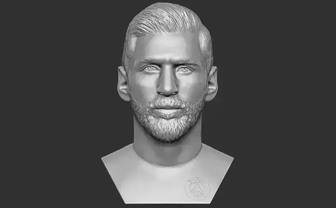 Leo Messi in PSG bust 3D printing ready stl obj formats 3D print model Leo Messi in PSG bust 3D printing ready stl obj formats 3D print model