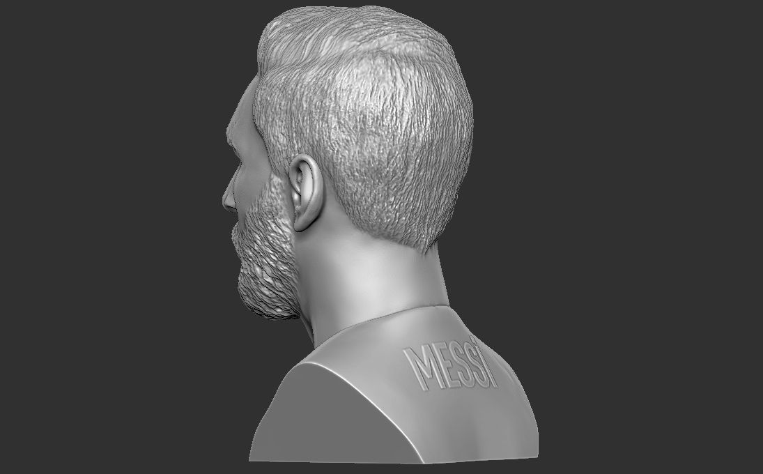 Leo Messi in PSG bust 3D printing ready stl obj formats 3D print model_6