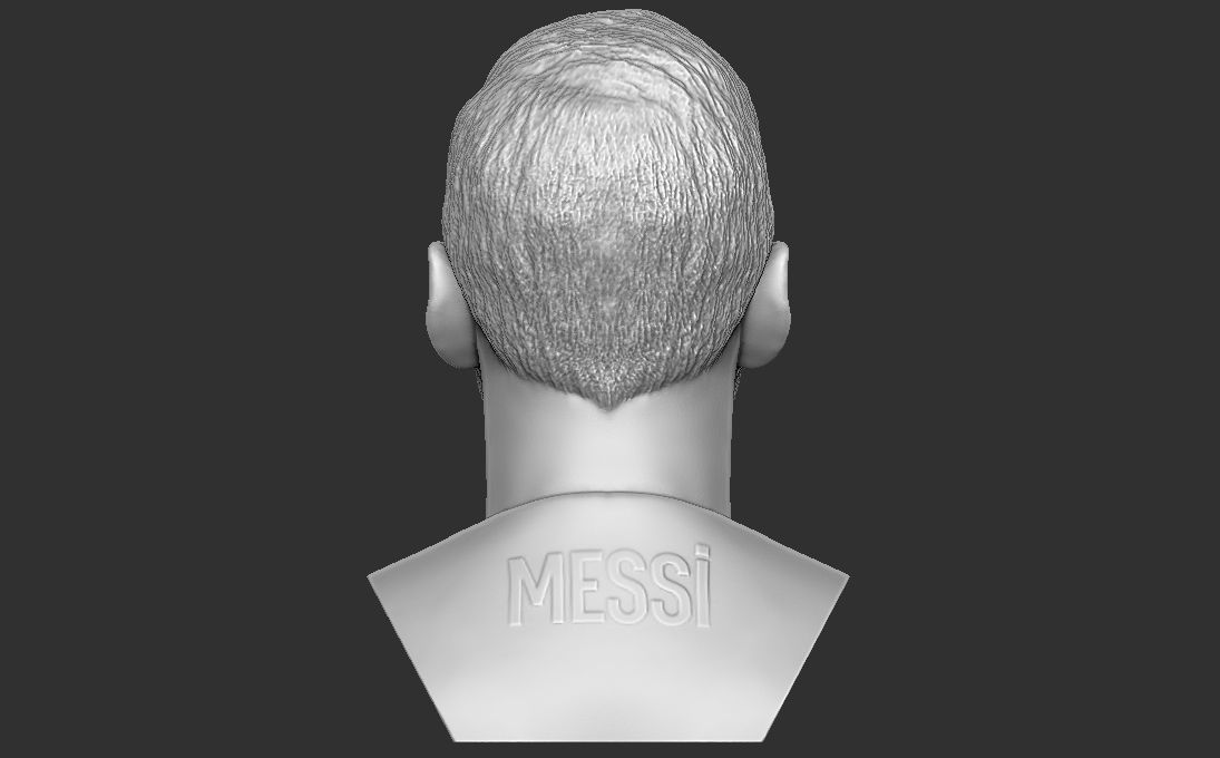 Leo Messi in PSG bust 3D printing ready stl obj formats 3D print model_8