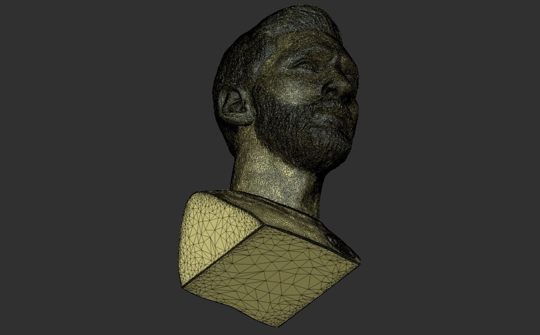 Leo Messi in PSG bust 3D printing ready stl obj formats 3D print model_32