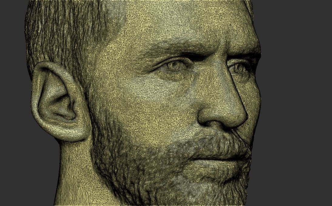 Leo Messi in PSG bust 3D printing ready stl obj formats 3D print model_31