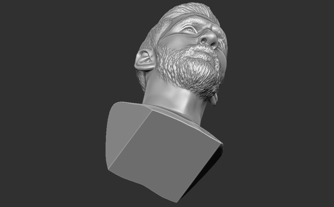 Leo Messi in PSG bust 3D printing ready stl obj formats 3D print model_24
