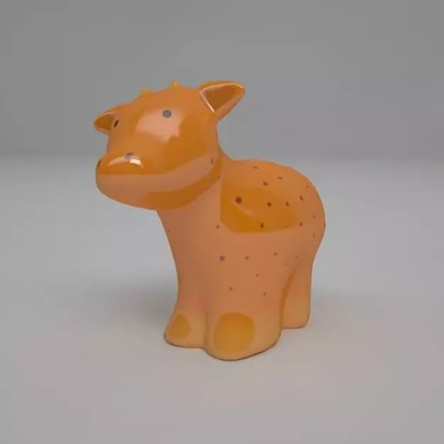 Giraffe salt and pepper shaker 3D model_0