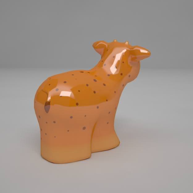 Giraffe salt and pepper shaker 3D model_3