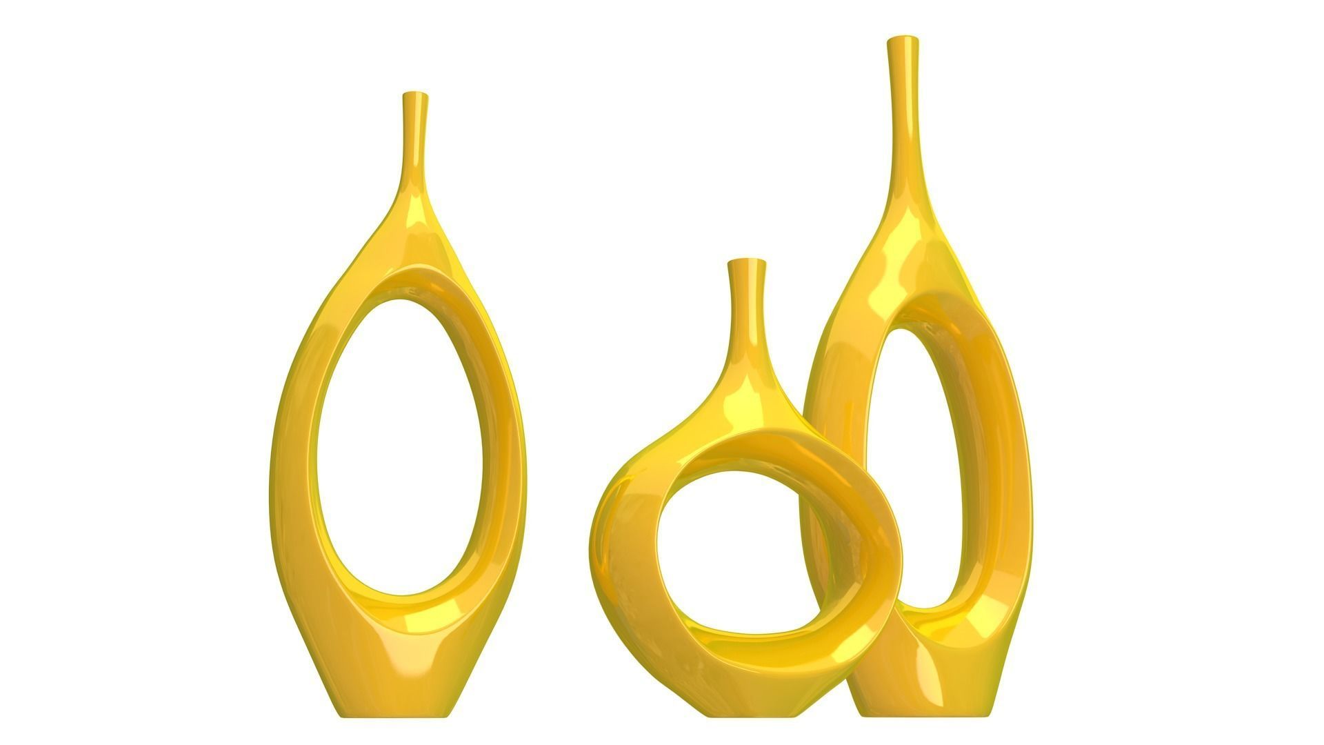 Decor Tabletop Hollowed Vases All Colors 3D model_5