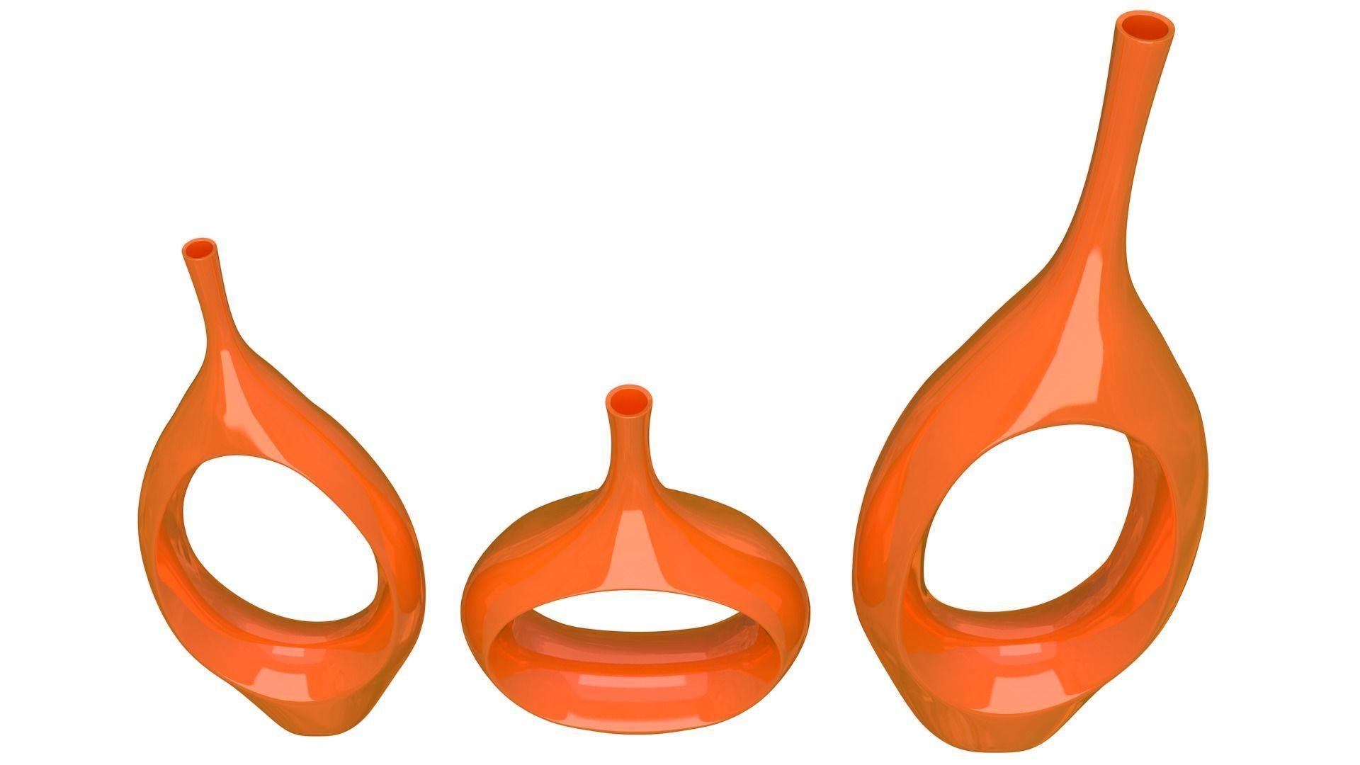 Decor Tabletop Hollowed Vases All Colors 3D model_21