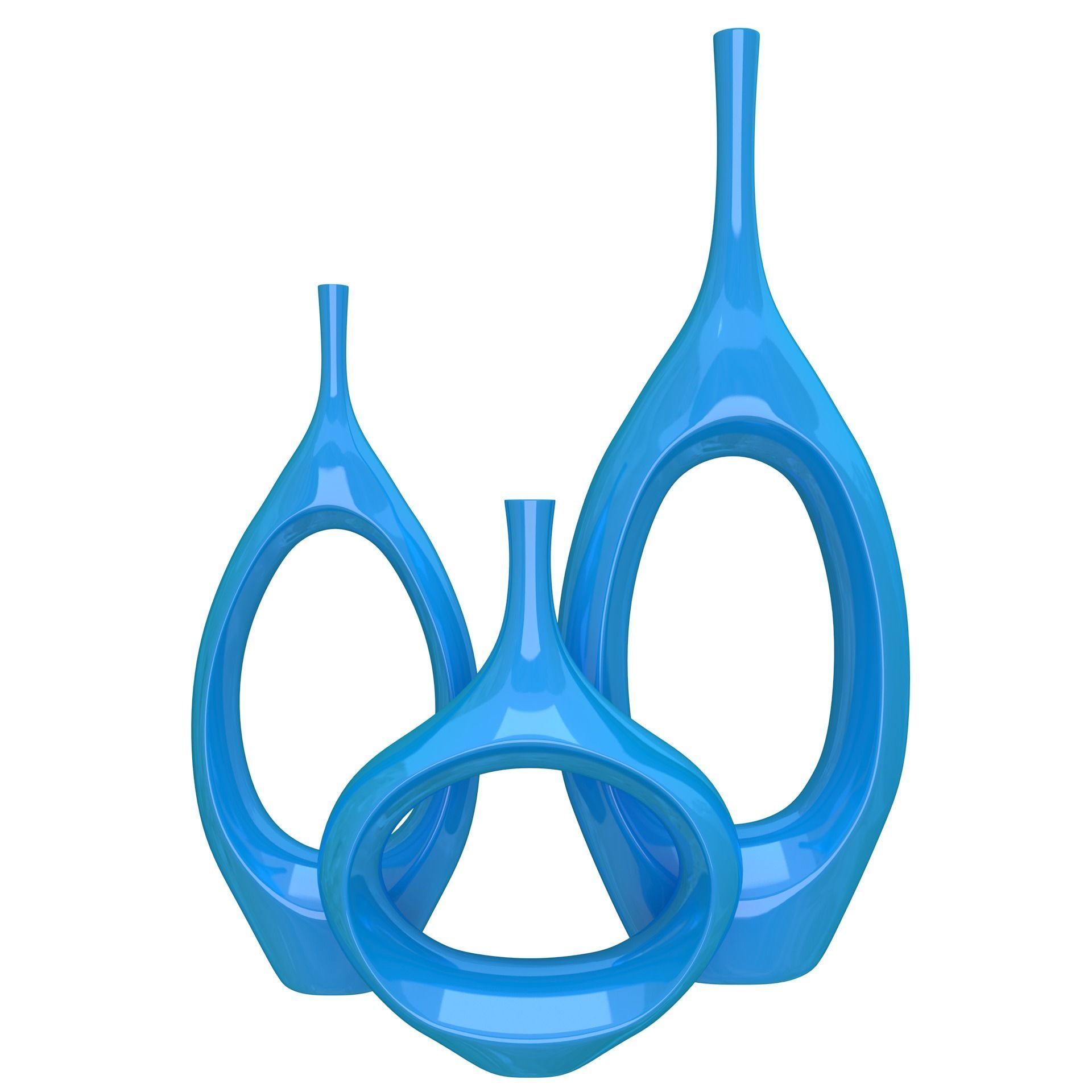 Decor Tabletop Hollowed Vases All Colors 3D model_8