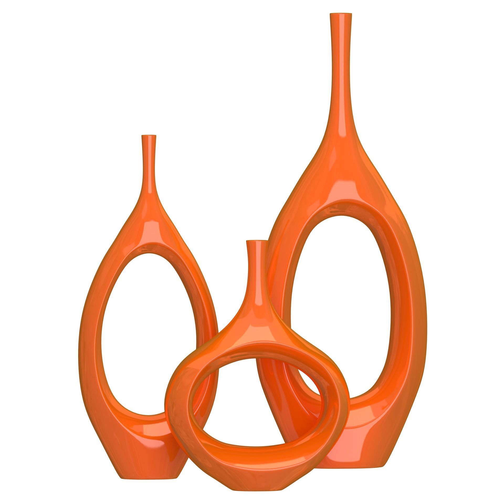 Decor Tabletop Hollowed Vases All Colors 3D model_15