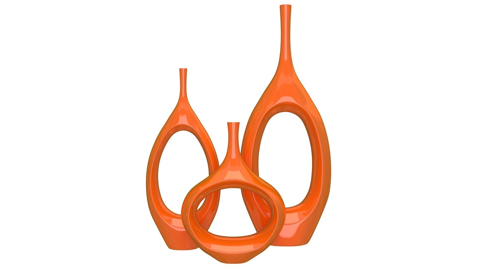 Decor Tabletop Hollowed Vases All Colors 3D model_17