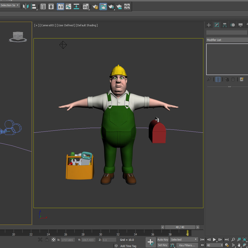 Worker 03 Cartoon 3D model_15