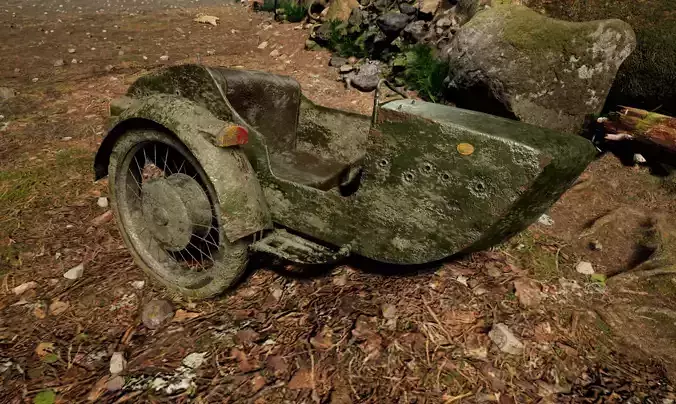 Post apocalypse motorcycle