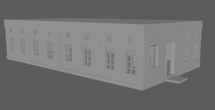 Old Abandoned building Low Poly Interior 3D Model 3D model_5