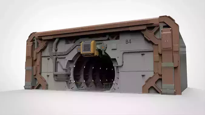 sci-fi architecture 4 3D model