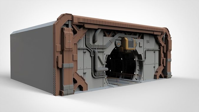 sci-fi architecture 4 3D model 5