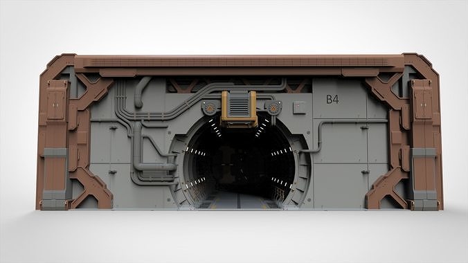 sci-fi architecture 4 3D model 3