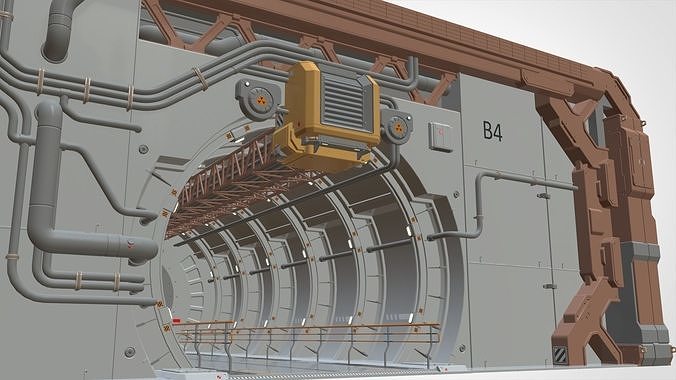 sci-fi architecture 4 3D model 7