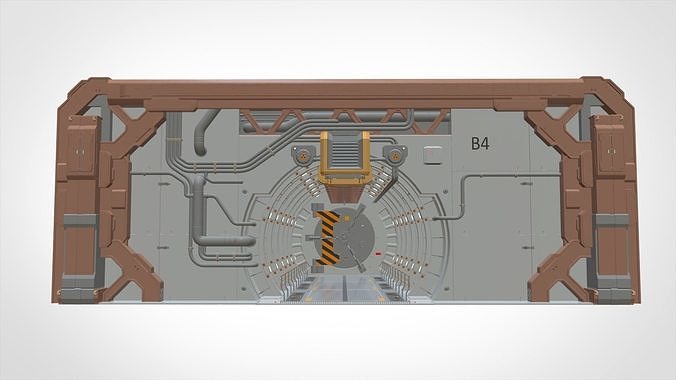 sci-fi architecture 4 3D model 4