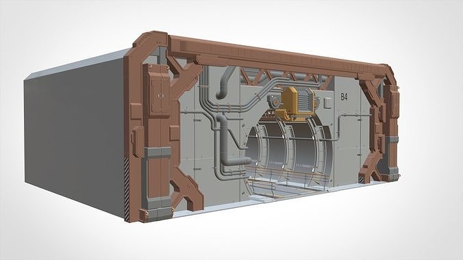 sci-fi architecture 4 3D model 6