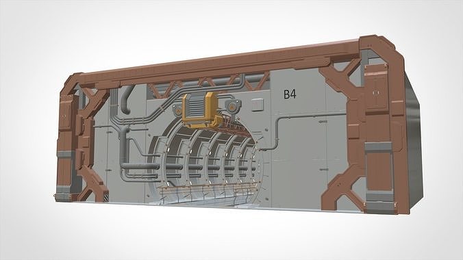 sci-fi architecture 4 3D model 2