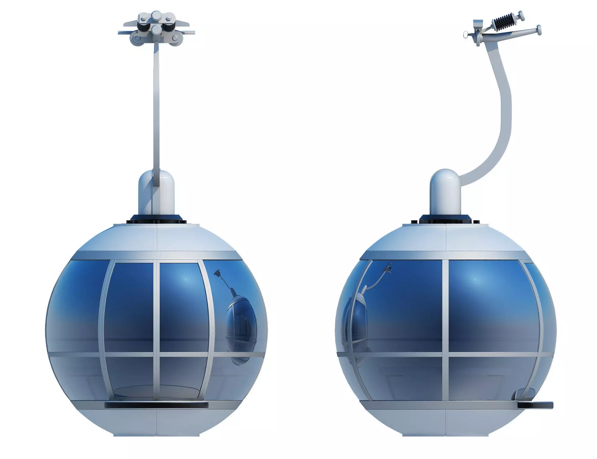 Cableway Cabin Car 3D model_0