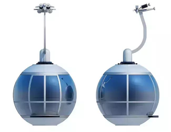Cableway Cabin Car 3D model