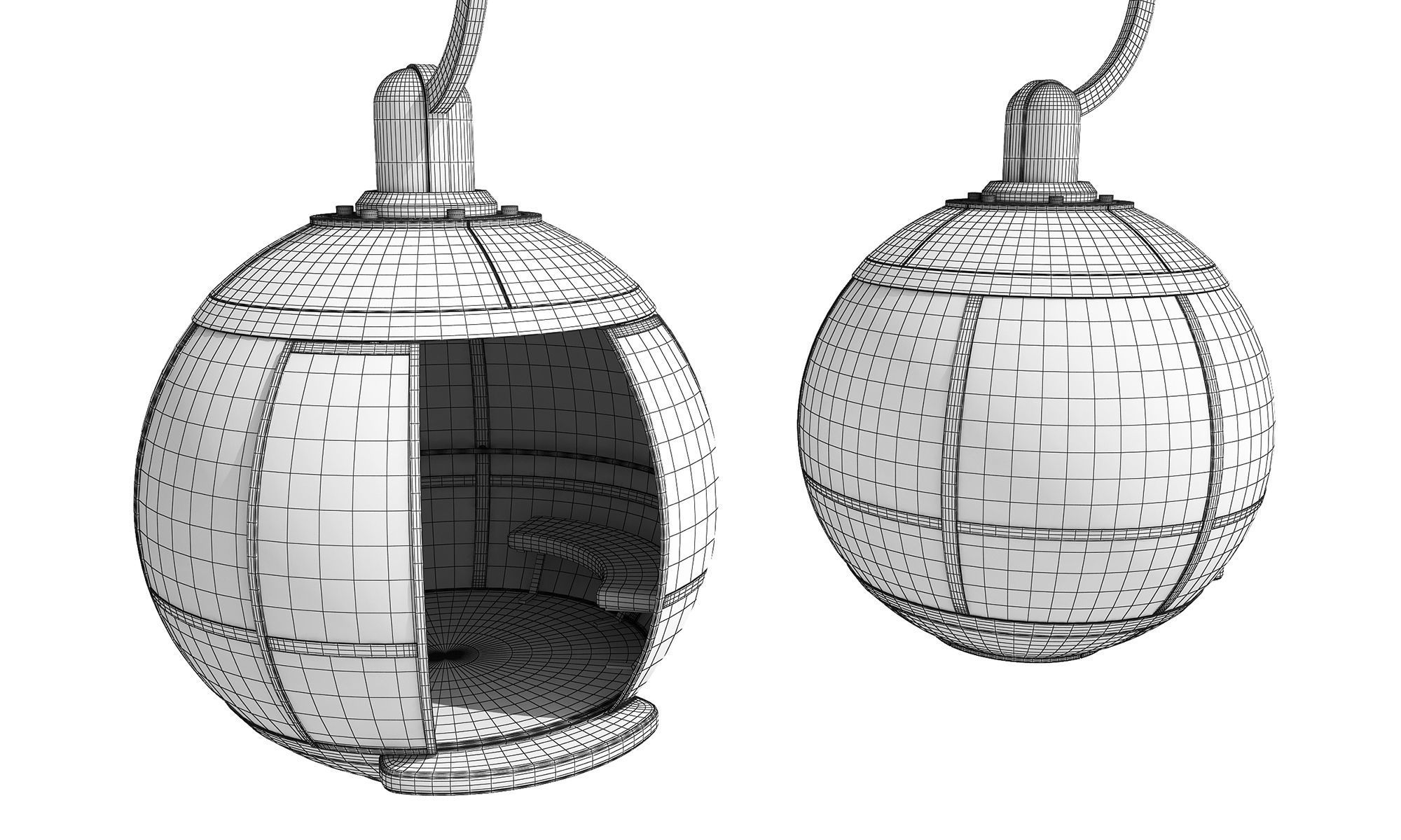 Cableway Cabin Car 3D model_11