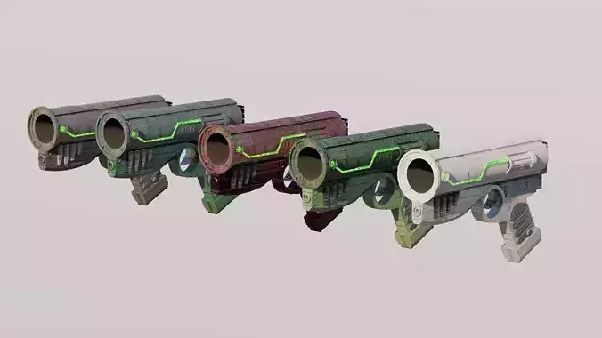 The Future of Firepower - The Sci-Fi Pistol 3D Model
