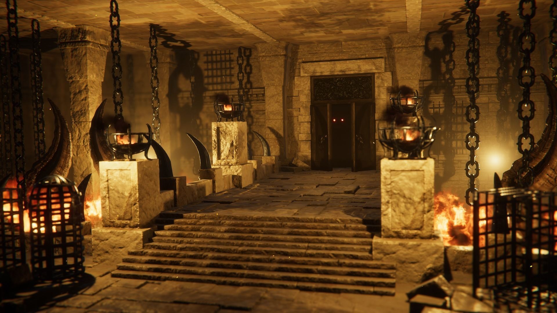 Deadly Dungeon - Infernal Low-poly 3D model_5