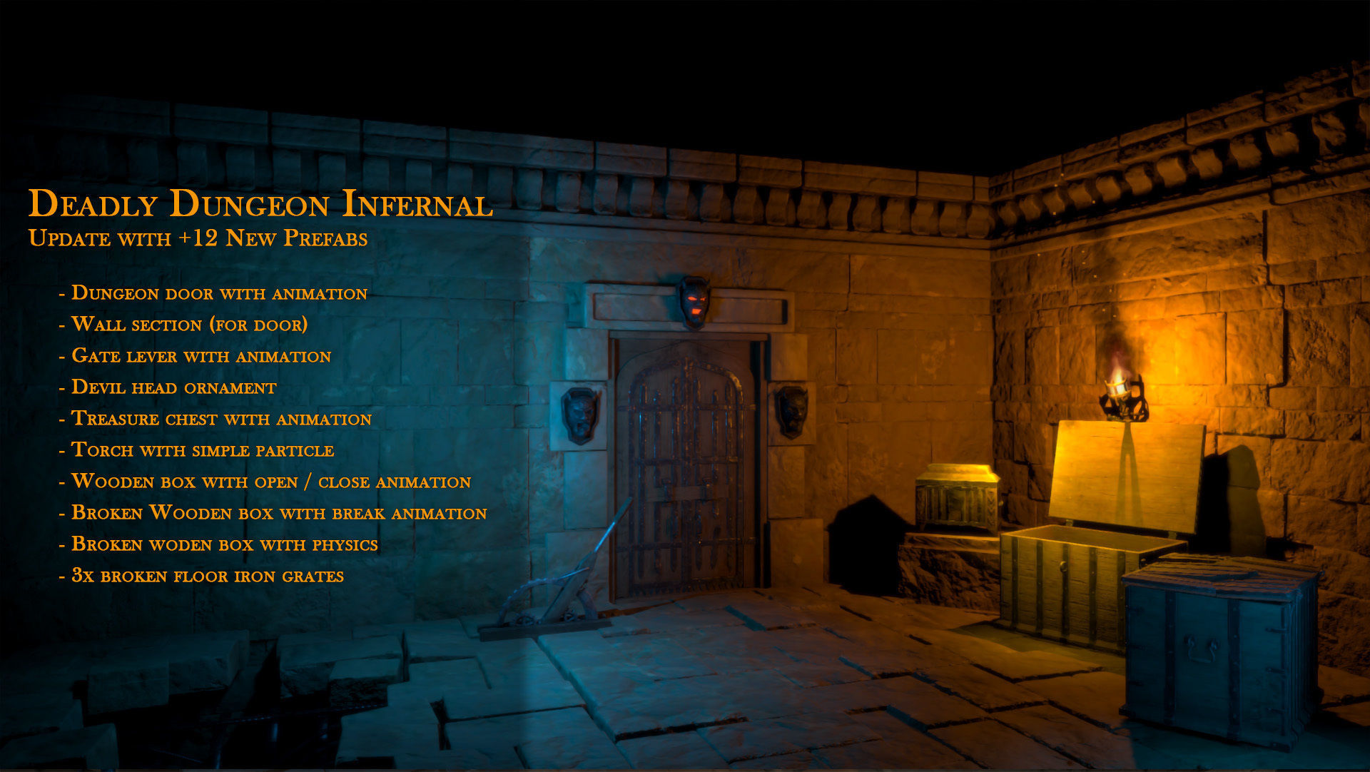 Deadly Dungeon - Infernal Low-poly 3D model_13
