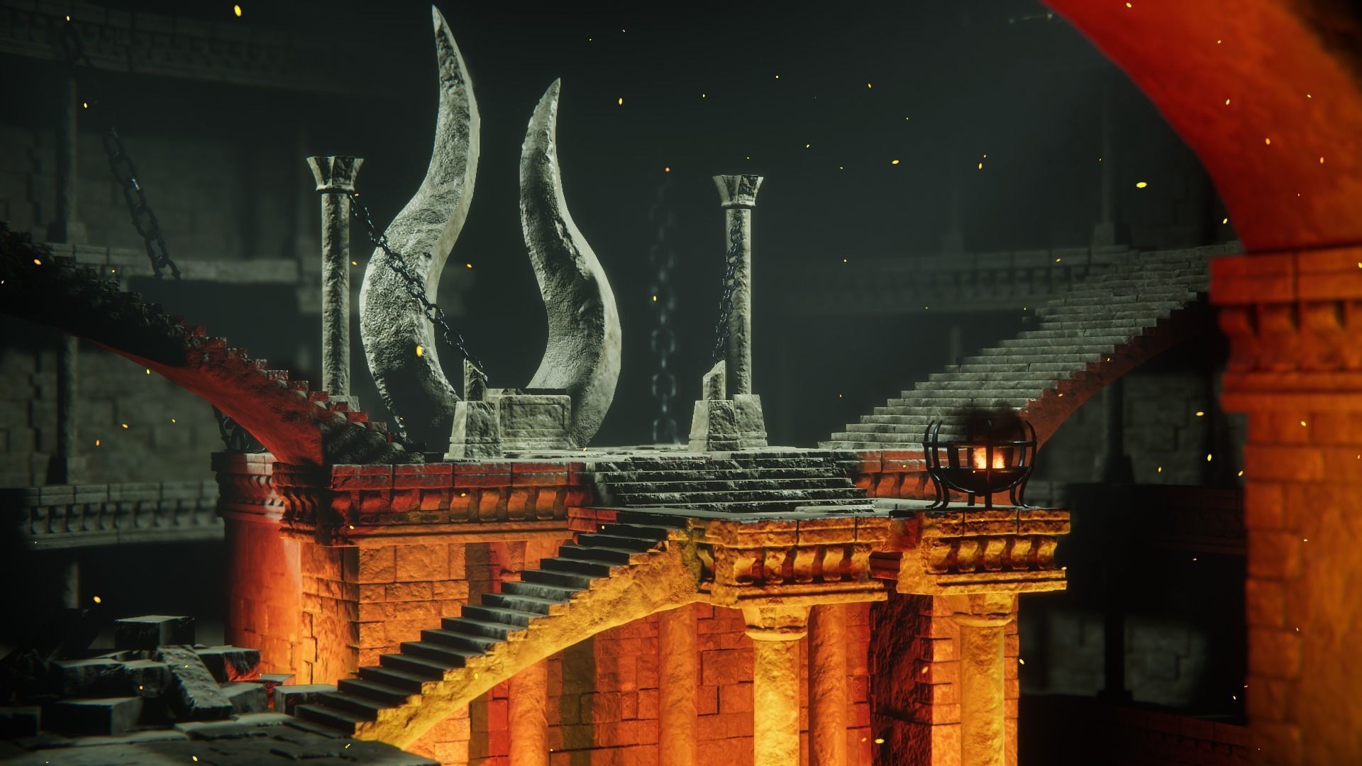 Deadly Dungeon - Infernal Low-poly 3D model_3