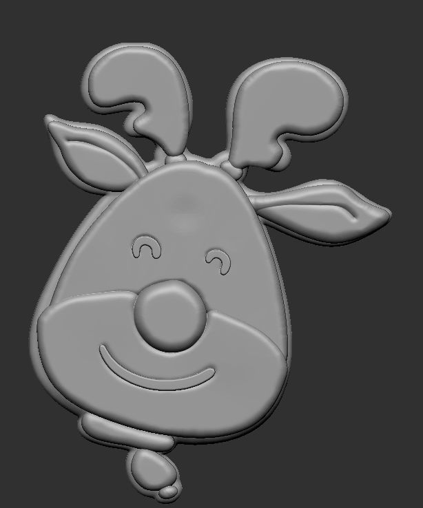 christmas deer ornament 3D printable model 3D print model_2