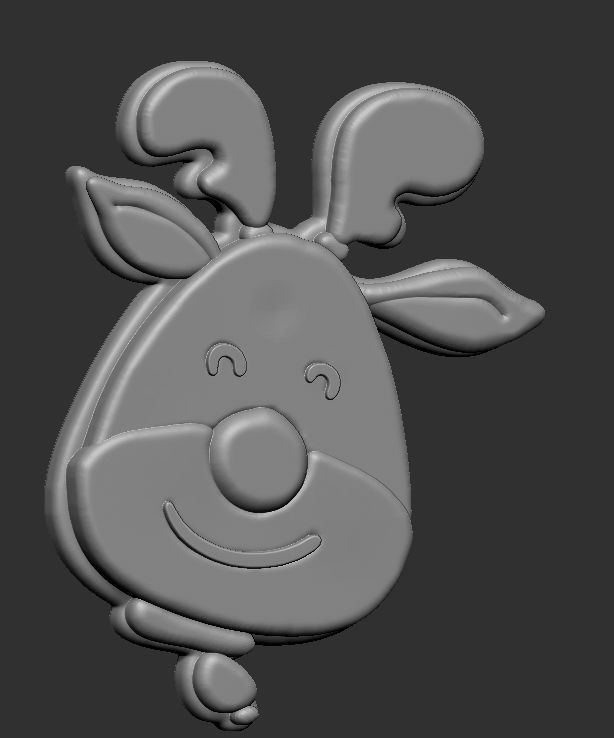 christmas deer ornament 3D printable model 3D print model_1