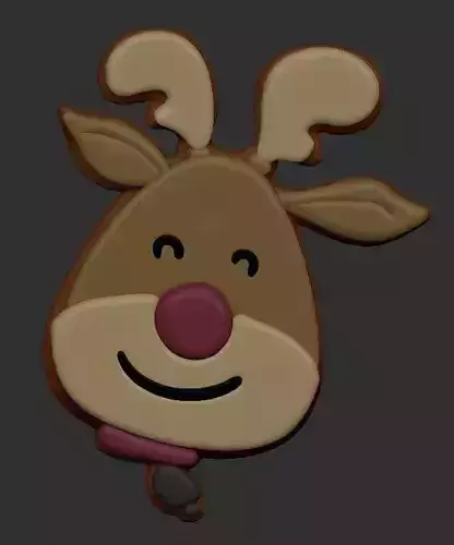 christmas deer ornament 3D printable model 3D print model
