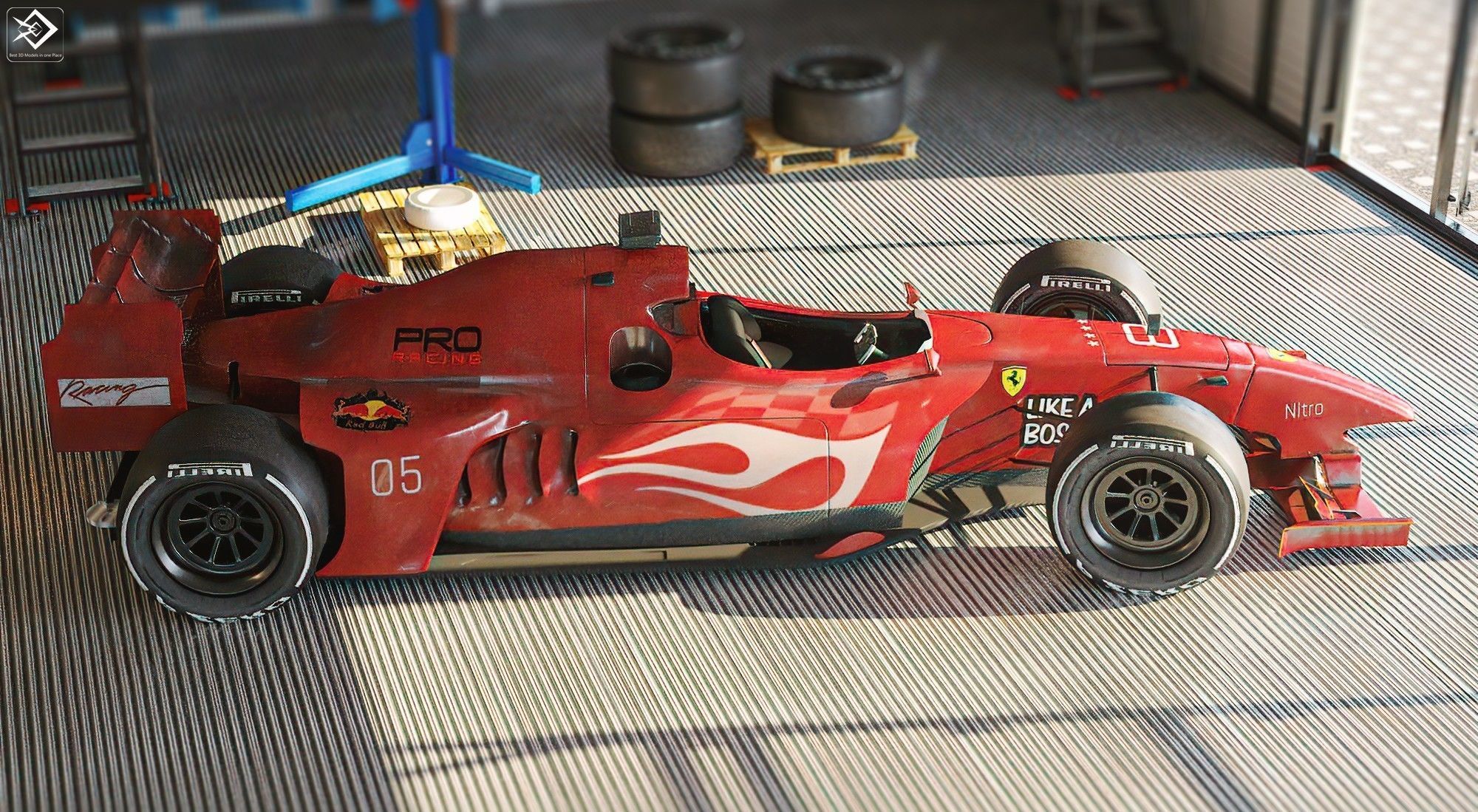 Formula 1 Car 3D model_5