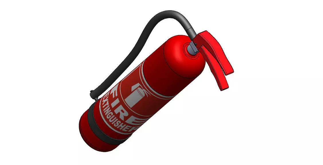 Fire extinguisher Free 3D print model_0