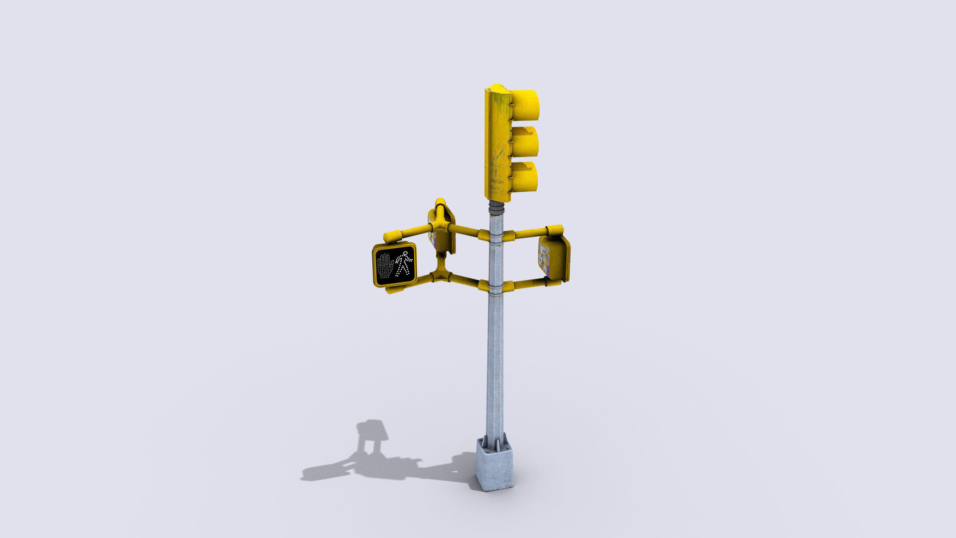 Traffic Lights Low-poly 3D model_1