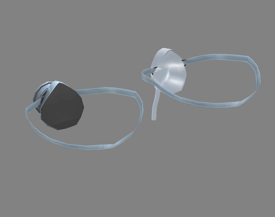 Cartoon medical respirator or oxygen mask Low-poly 3D model_2