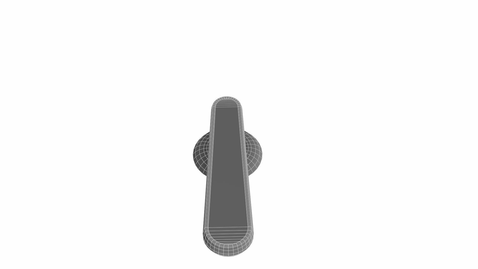 Door-handle gold door handle with ornate design Low-poly 3D model_9