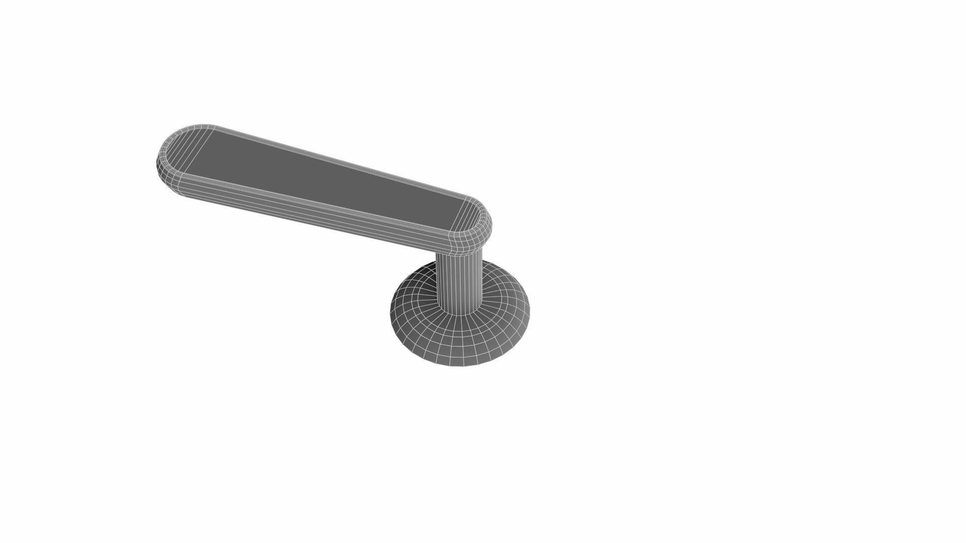 Door-handle gold door handle with ornate design Low-poly 3D model_8