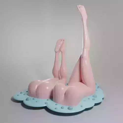 Girls phone stand 3D print model