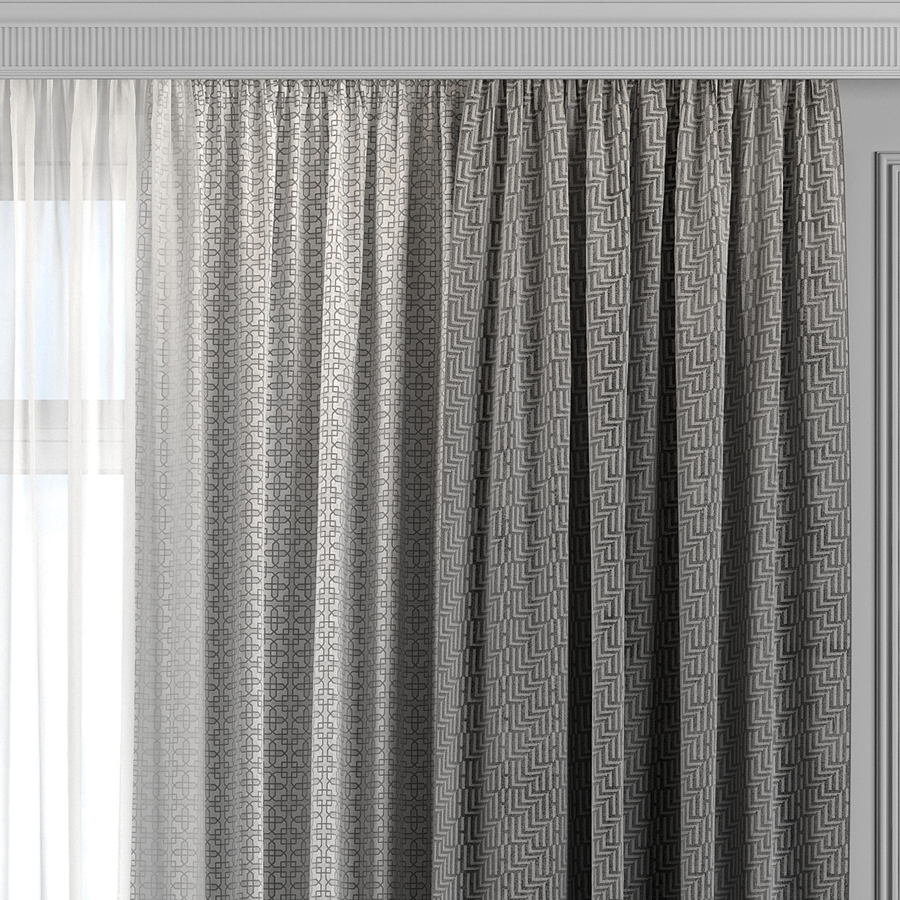 Curtain Set 309 3D model_1