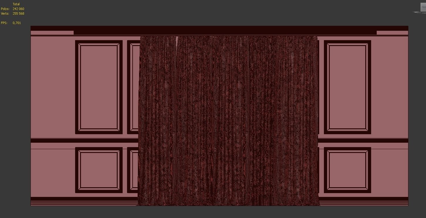Curtain Set 309 3D model_4