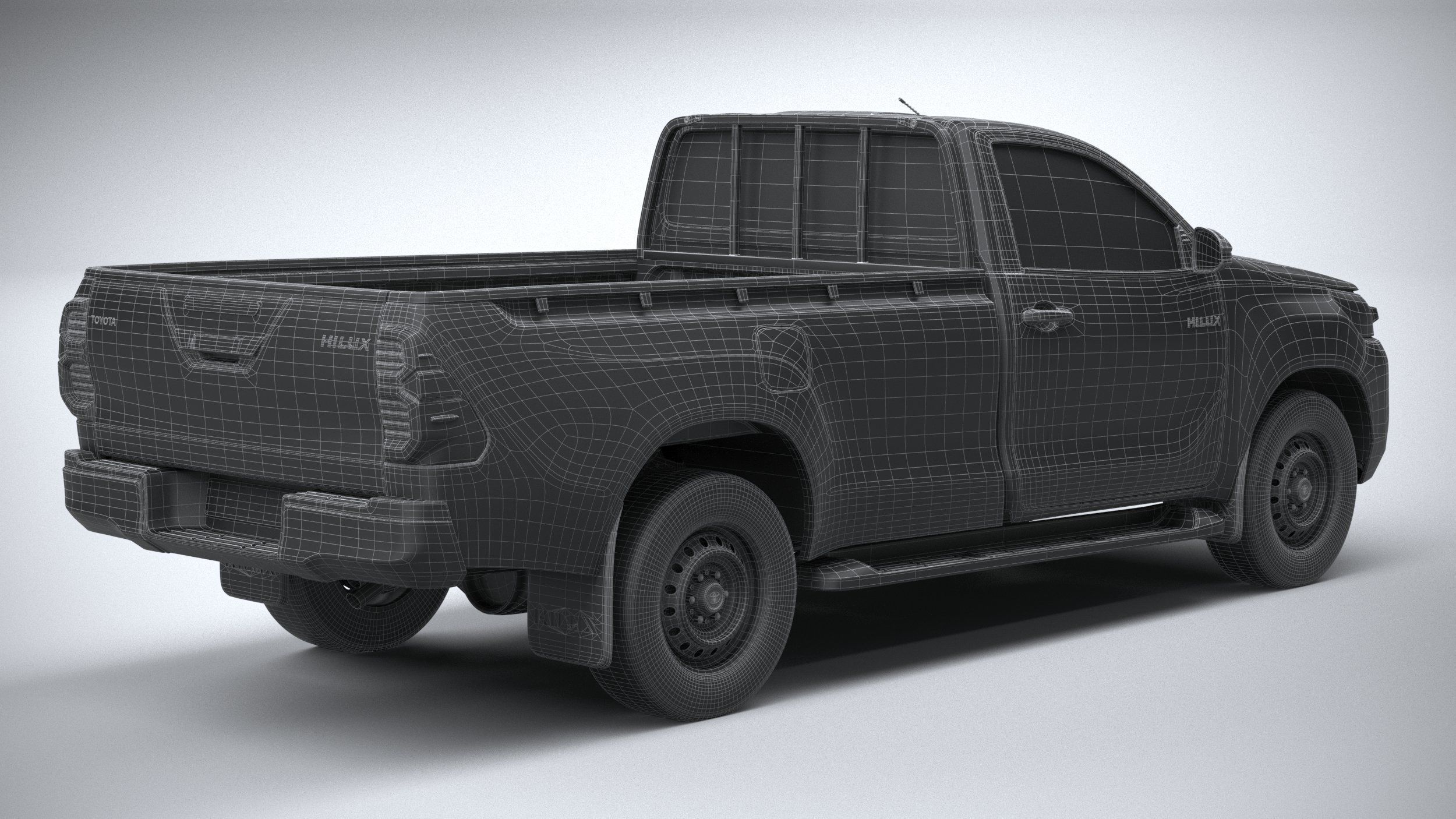 Toyota Hilux Regular Cab 2021 3D model_29