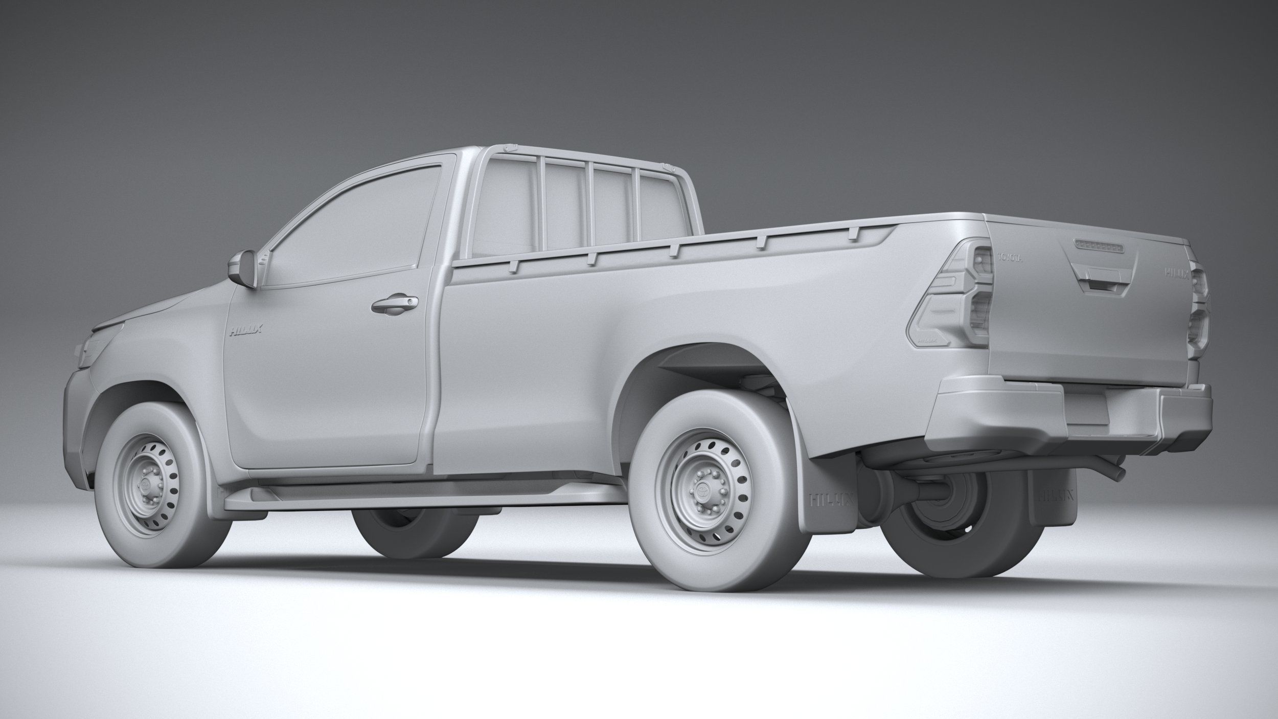 Toyota Hilux Regular Cab 2021 3D model_21