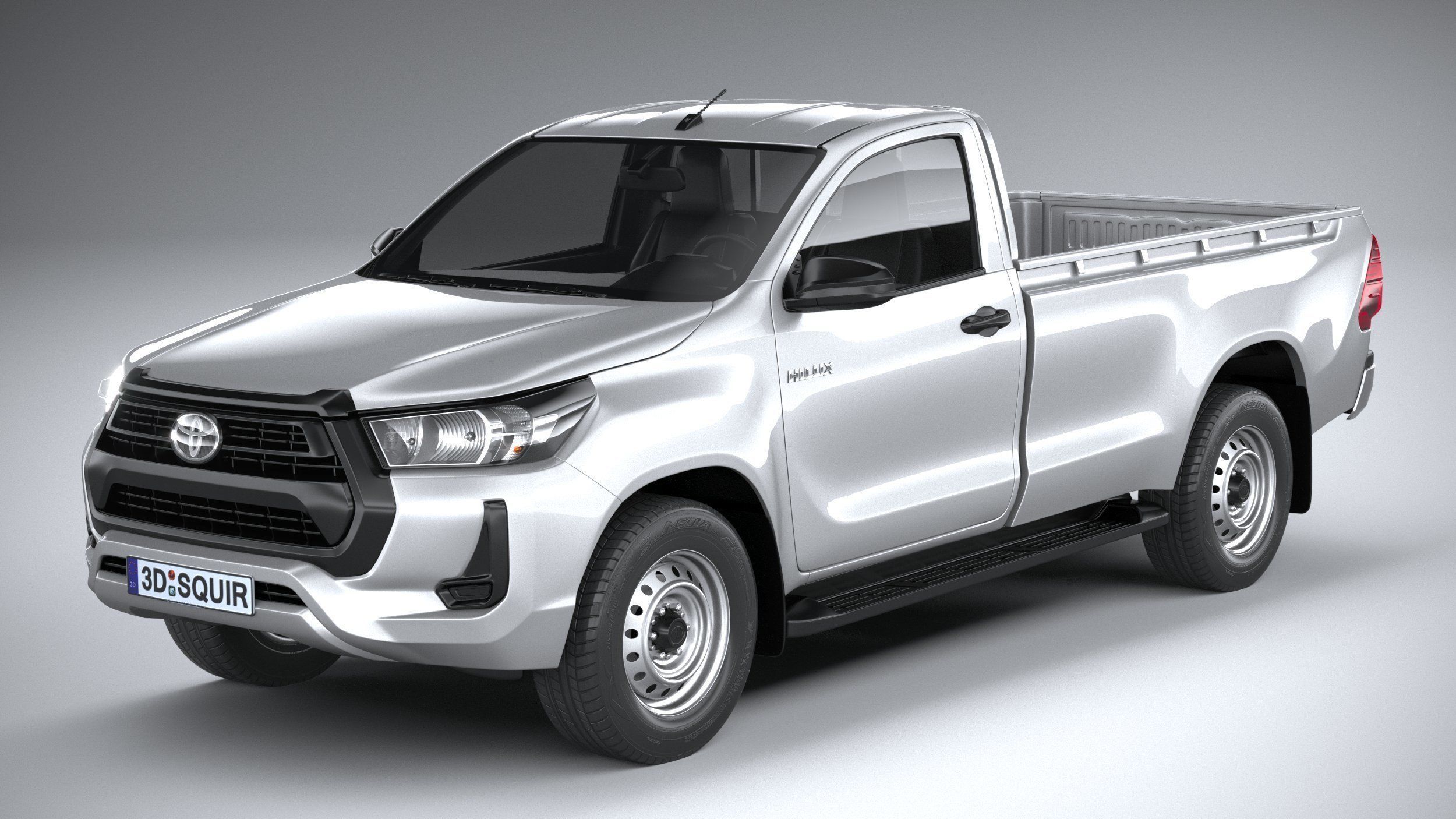 Toyota Hilux Regular Cab 2021 3D model_1